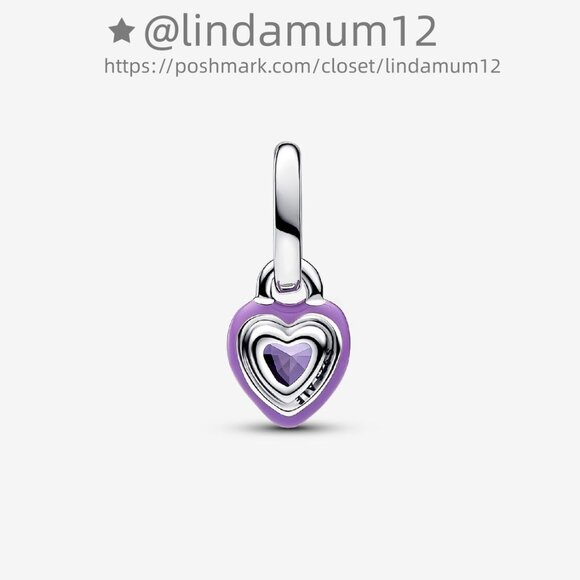 Pandora Pandora ME Purple Chakra Heart Mini Dangle Charm - Picture 1 of 4